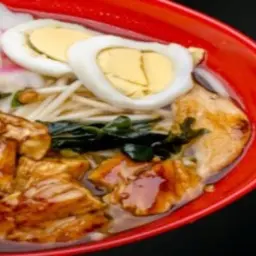 Fried Chicken Soup with Udon Noodles